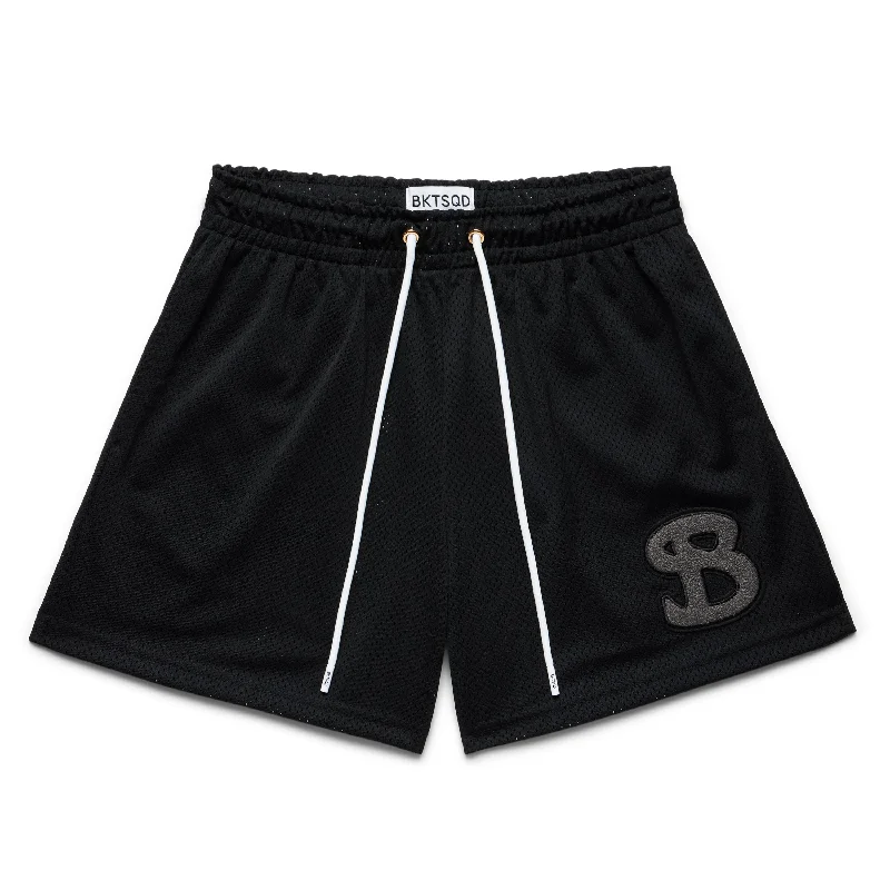 Active Shorts-CLASSIC CHENILLE SHORTS - BLACK