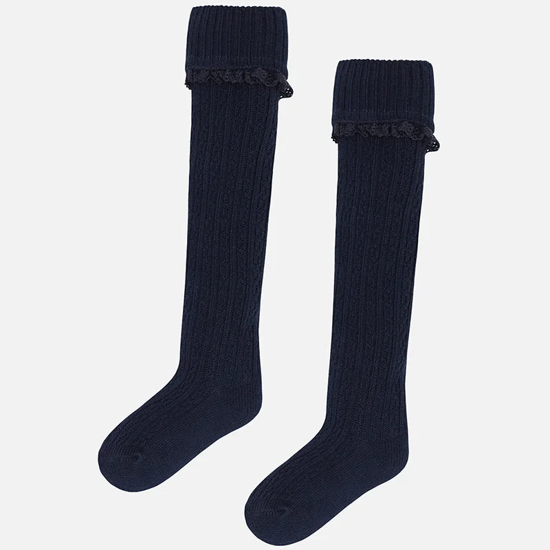 Ribbed Socks-Mayoral Cable Knit Socks