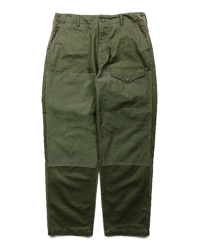 Relaxed Fit Joggers-Engineered Garments Field Pant Olive Cotton Herringbone Twill