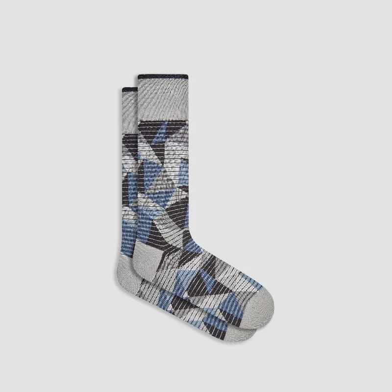 Embroidered Socks-Abstract Mid-Calf Socks