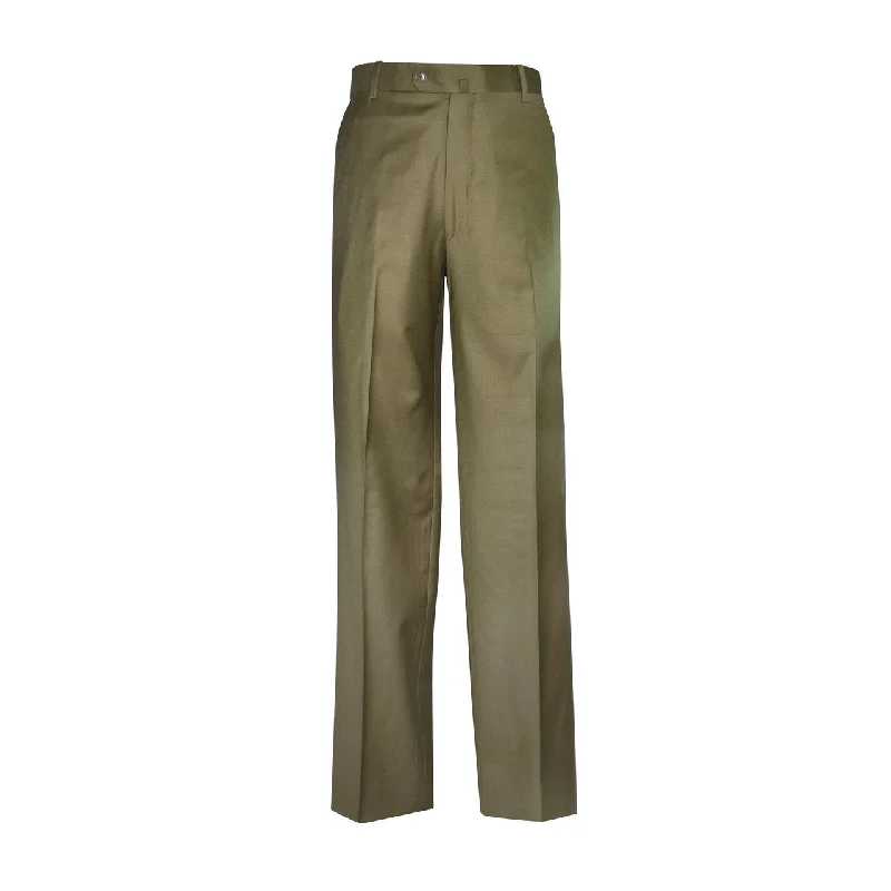 Soft Pants-Laguna Flat Front Trouser - Moss