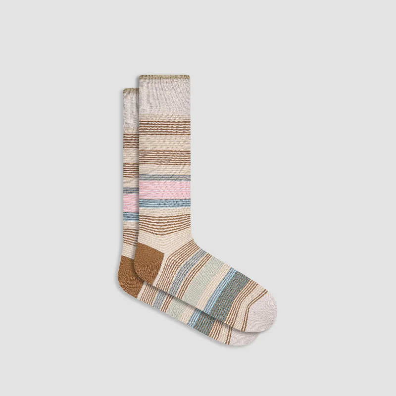 Knee-High Socks-Striped Mid-Calf Socks