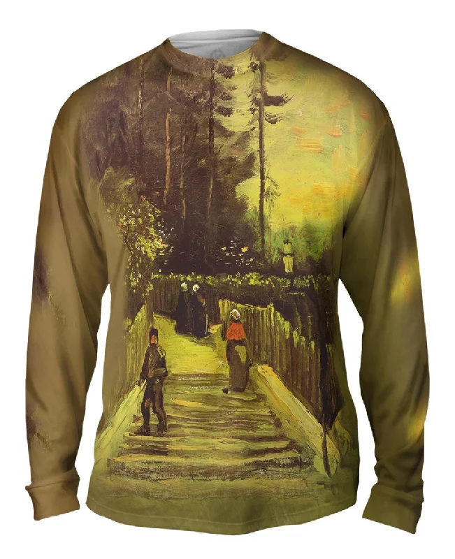 Comfortable Long Sleeve Shirt-Van Gogh -"Slopping Path Montmartre" (1886)