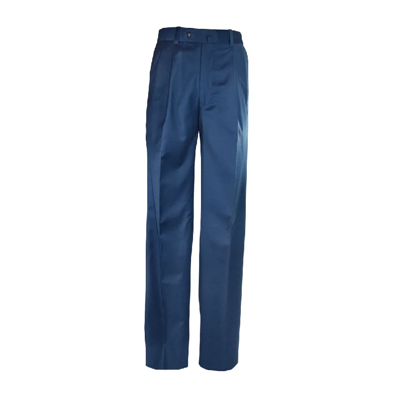 Pull-On Pants-Newport Pleated Front Trouser - New Blue