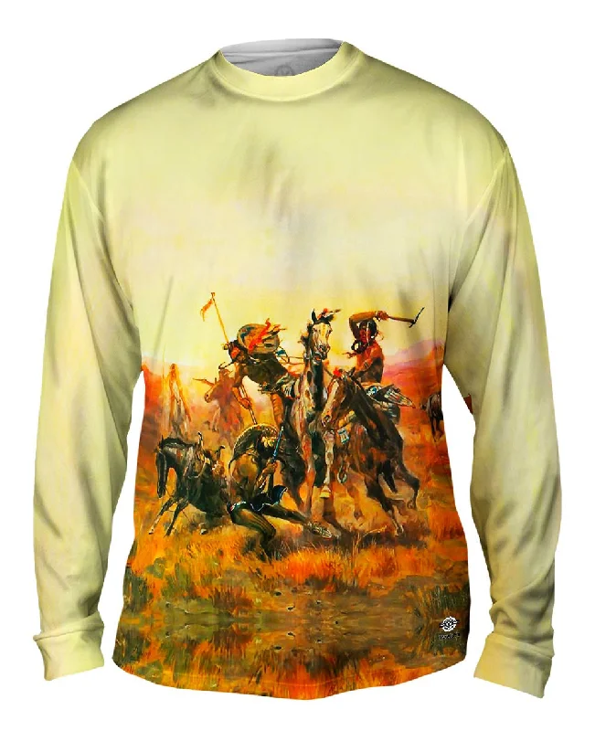 Fashion Long Sleeve-CM Russell - "When Blackfoot And Sioux Meet" (1890)