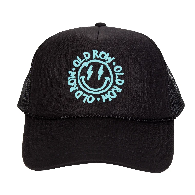 Classic Fedora Hat-Old Row Smiley Trucker Hat