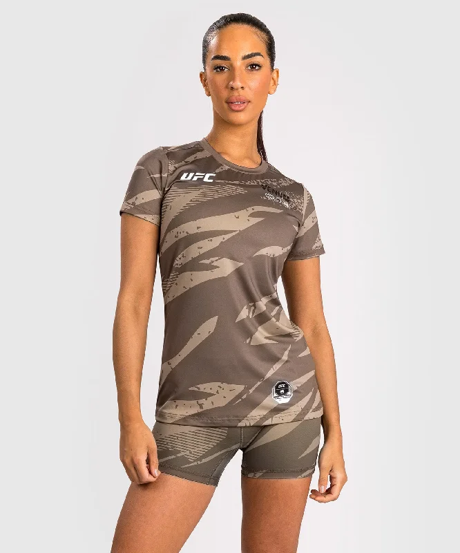 Long Sleeve T-Shirt-UFC Adrenaline by Venum Fight Week Women’s Dry-Tech T-shirt - Desert Camo