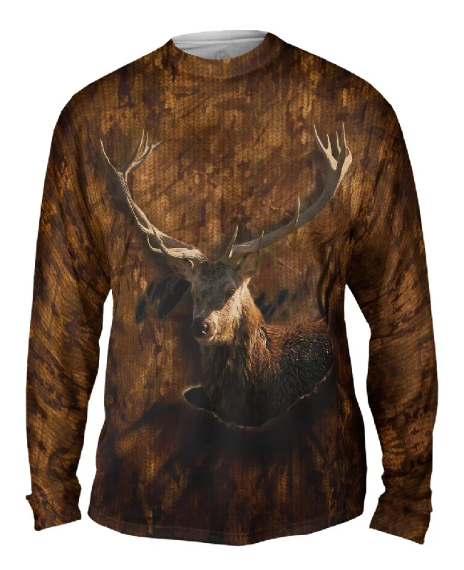 Lightweight Crew Long Sleeve-Torn Cafe Deer