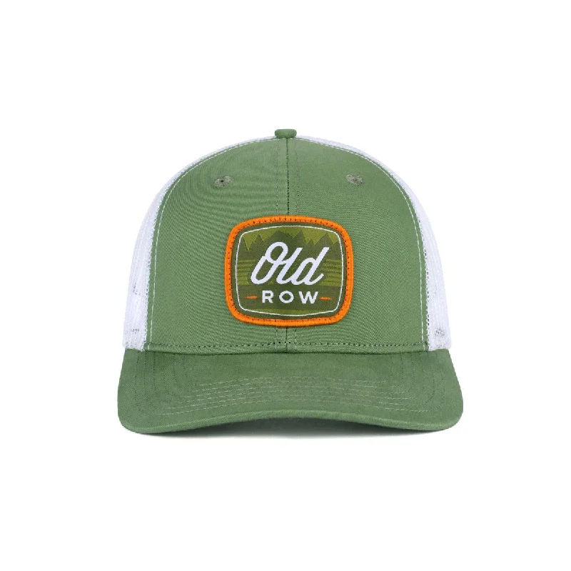 Plaid Hat-Old Row Forest Mesh Patch Trucker Hat