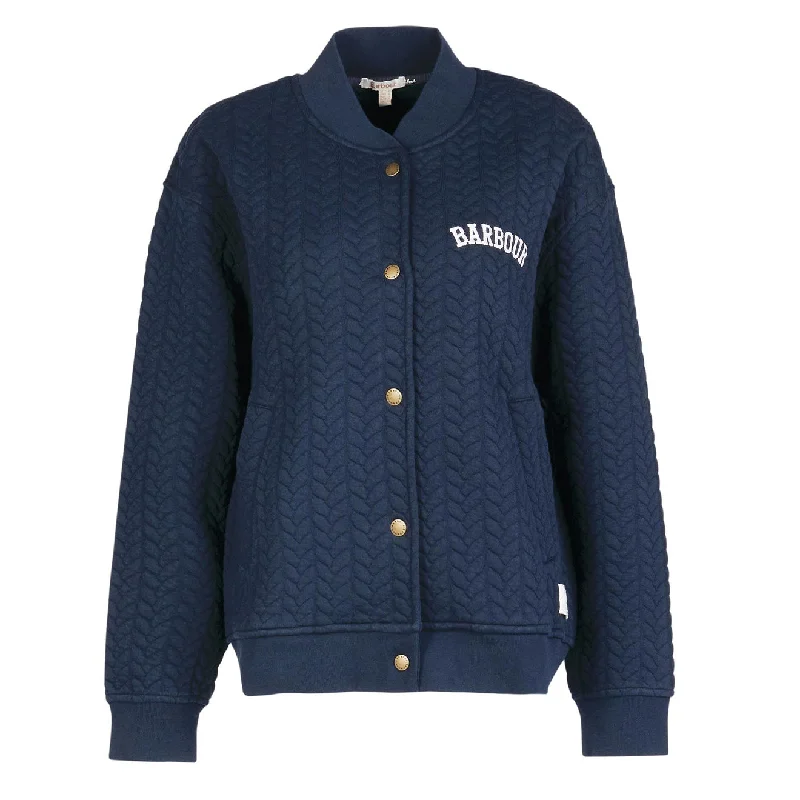 Quilted Jacket-Barbour Womens Chesil Bomber Jacket Classic Navy