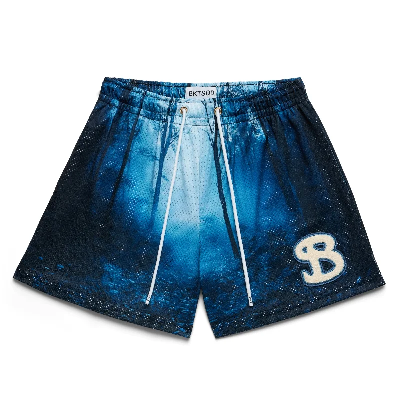 Quick Dry Beach Shorts-HAUNTED FOREST SHORTS