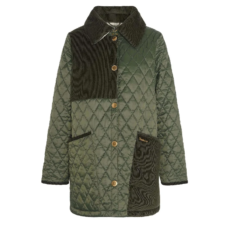 Cool Jacket-Barbour Womens Reeth Quilt Olive / Ancient