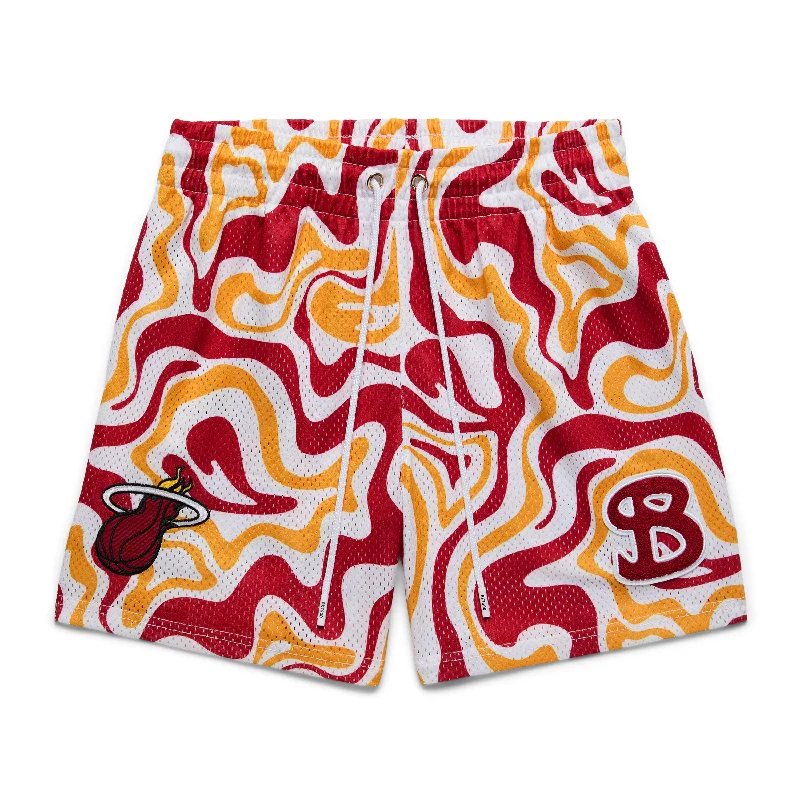 Streetwear Shorts-NBA x BKTSQD MIAMI HEAT TIDAL SHORTS