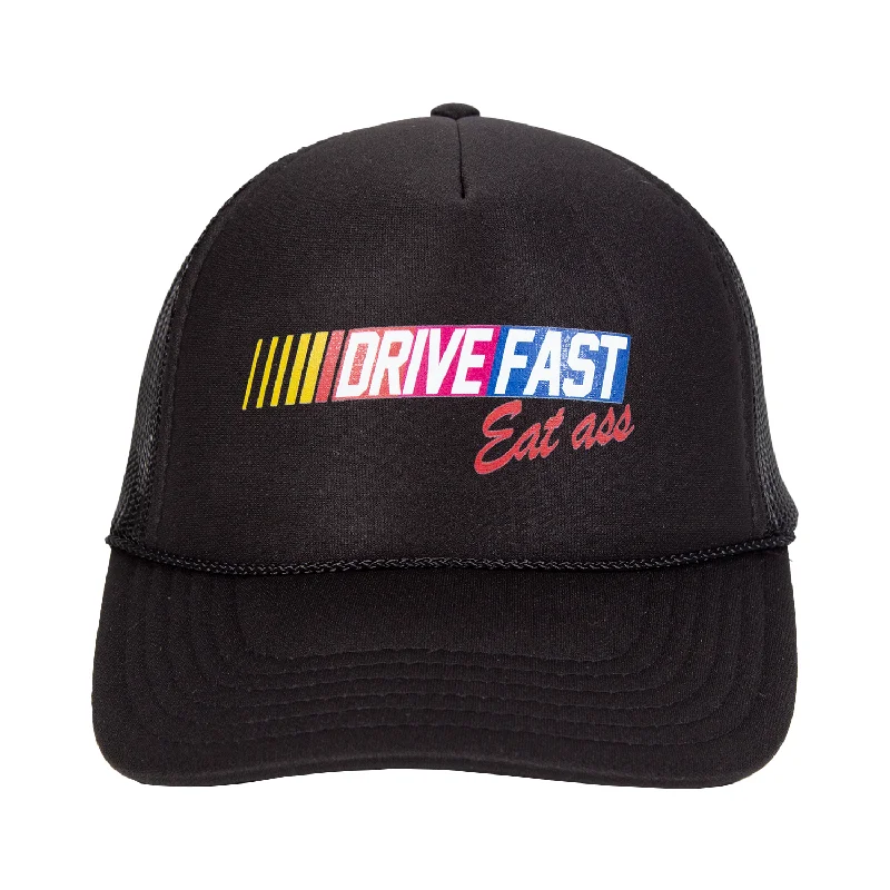 Casual Knit Hat-Drive Fast Eat Ass Trucker Hat