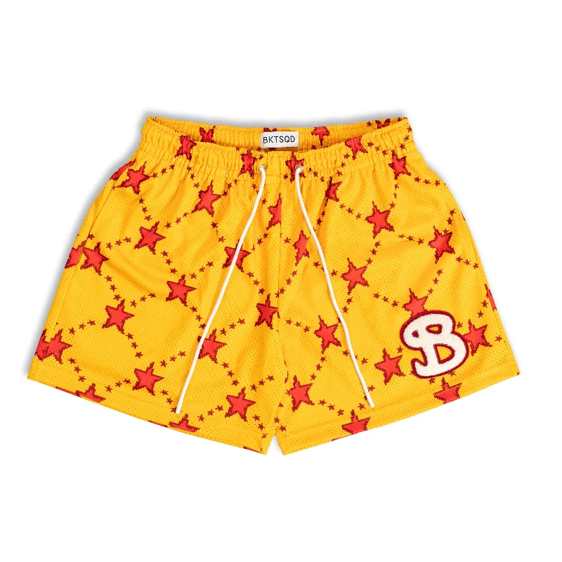 Relaxed Fit Shorts-ALL STAR 2024 SHORTS - GOLD