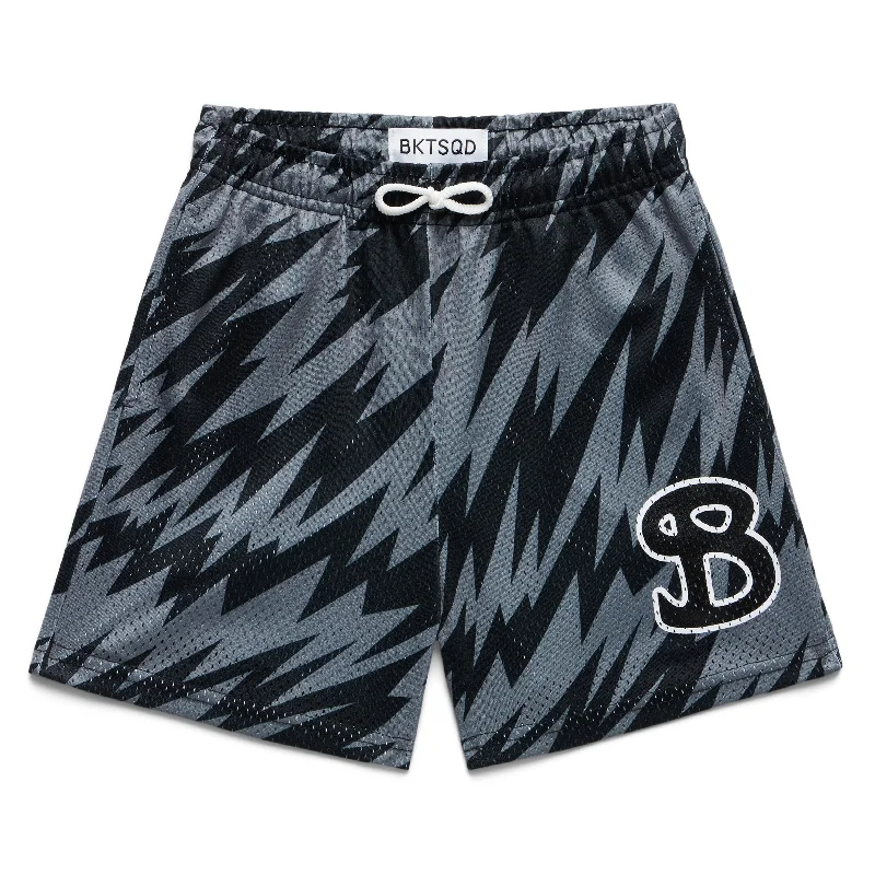 Stretchy Shorts-THUNDERBOLT YOUTH SHORTS - BLACK NIGHT