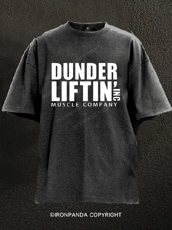 Best Selling T-Shirt-dunder lifting muscle company Washed Gym Shirt