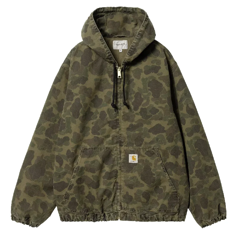 Vintage Jacket-Carhartt WIP Duck Active Jacket Camo Duck Green / Office Green Garment Dyed