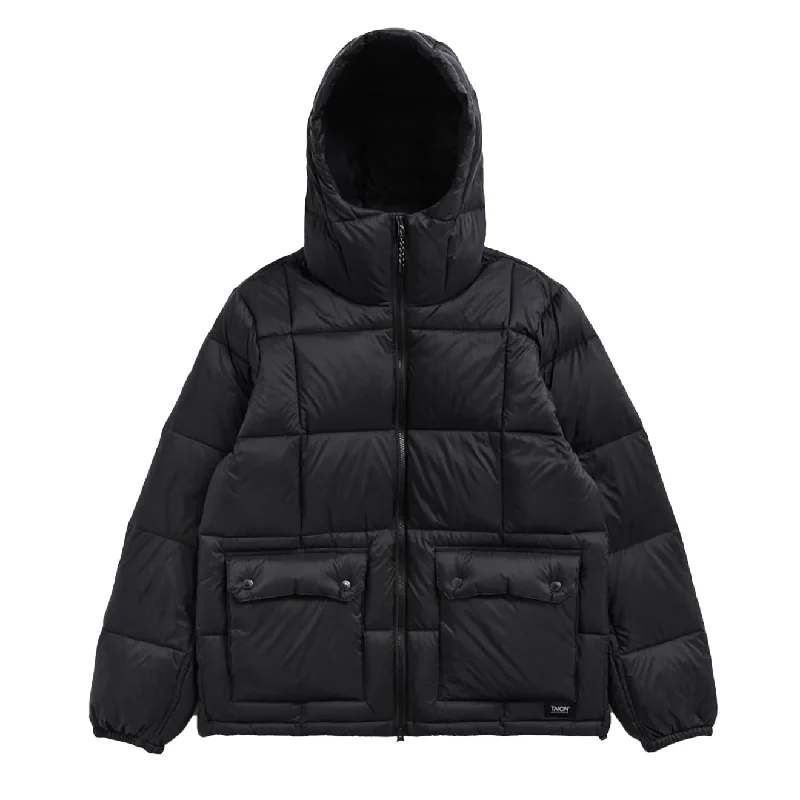 Insulated Jacket-Taion Volume Hood Down Jacket Black