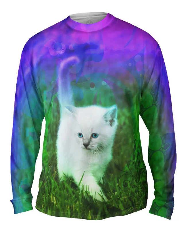 High Neck Long Sleeve-Walking Kitten