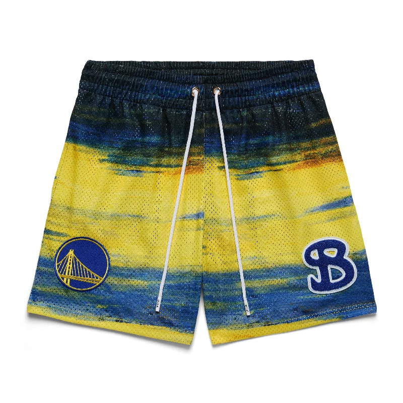 Multi-Function Shorts-NBA x BKTSQD GOLDEN STATE WARRIORS SKY SHORTS