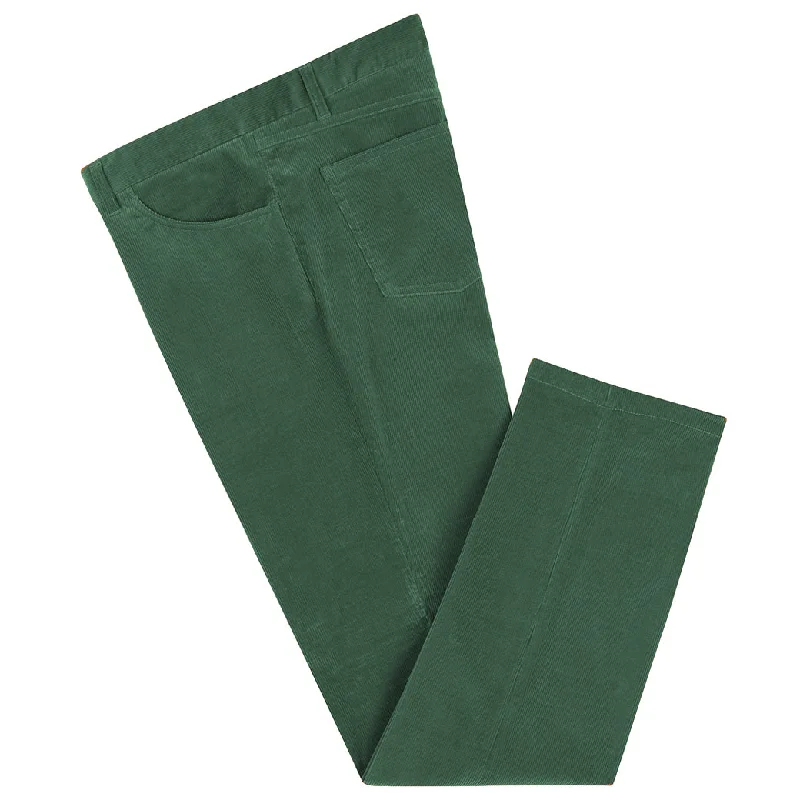 Tailored Pants-Trent Sage Green Corduroy Trouser