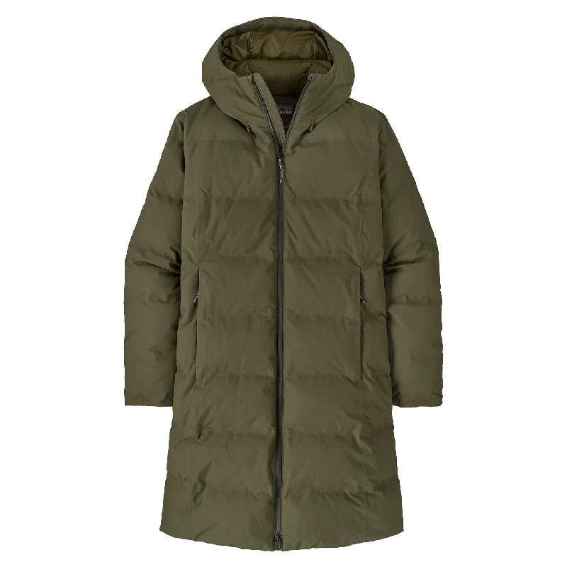 Zip-Up Jacket-Patagonia Womens Jackson Glacier Parka Basin Green