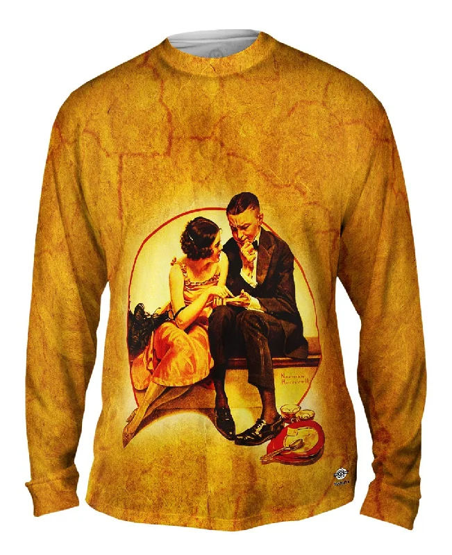 Long Sleeve Tee-Norman Rockwell - "Girl reading Palm" (1921)