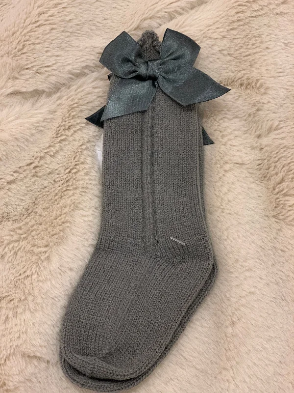 Travel Socks-Juliana Knit Dark Grey Socks