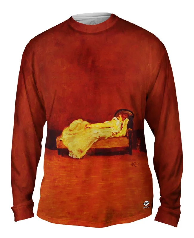 Thermal Pullover Long Sleeve-Paul Gauguin - "Mette asleep on a sofa" (1875)