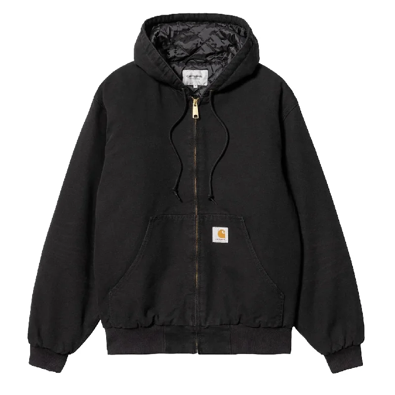 Utility Jacket-Carhartt WIP OG Active Jacket Black Aged Canvas