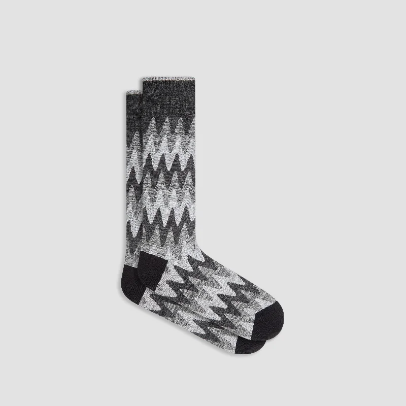 Casual Crew Socks-Flame Stripe Mid-Calf Socks