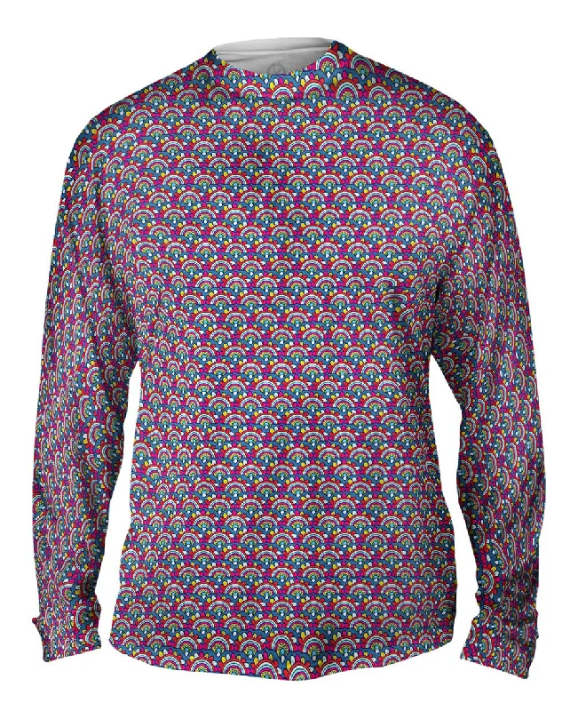 Performance Long Sleeve-Tribal Peacock Pattern