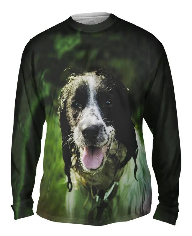 Sporty Long Sleeve-Wet Cavalier King Charles Spaniel