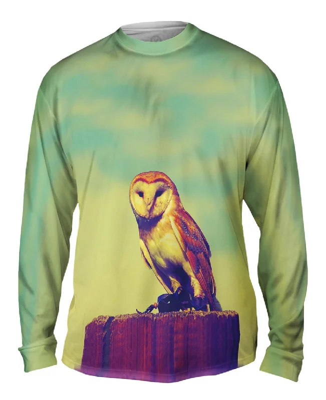 Plaid Long Sleeve-Watching Owl