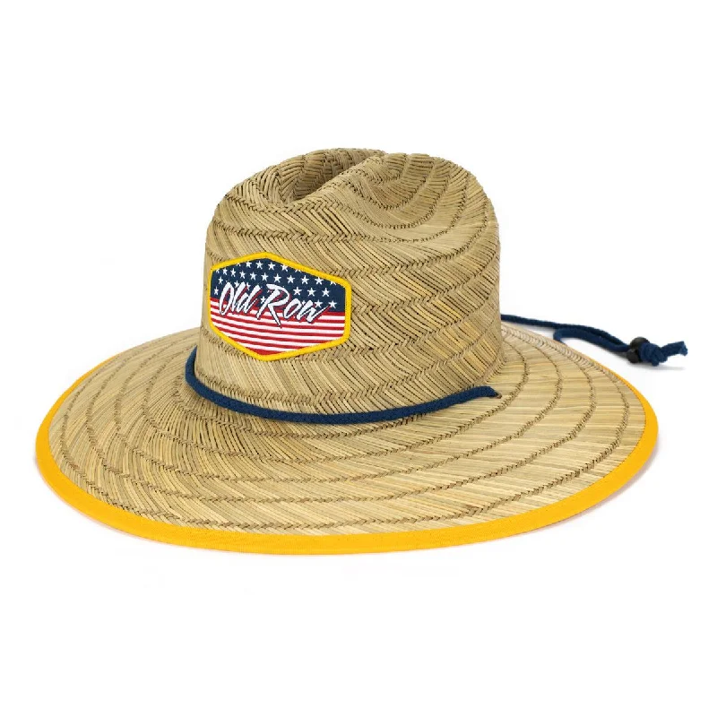 Summer Hat-Old Row USA Straw Lifeguard Hat