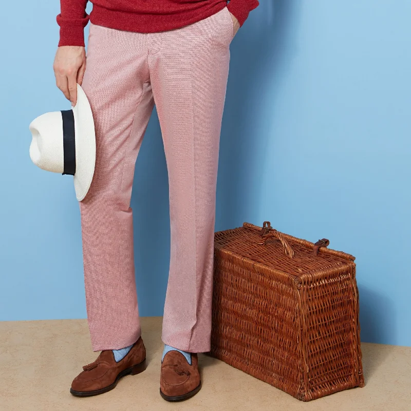 Stylish Jogger Pants-Barney Red Oxford Trouser