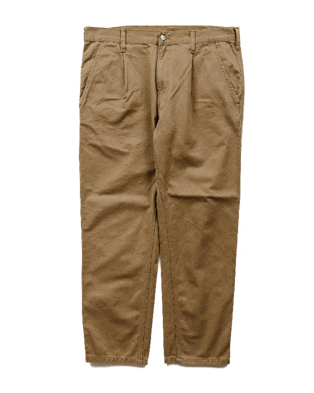 Chino Style Pants-Carhartt W.I.P. Abbott Pant Leather Stone Washed