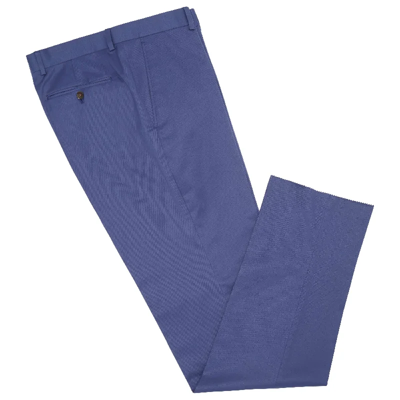 Cargo Pants-Barney Blue Cotton Trouser