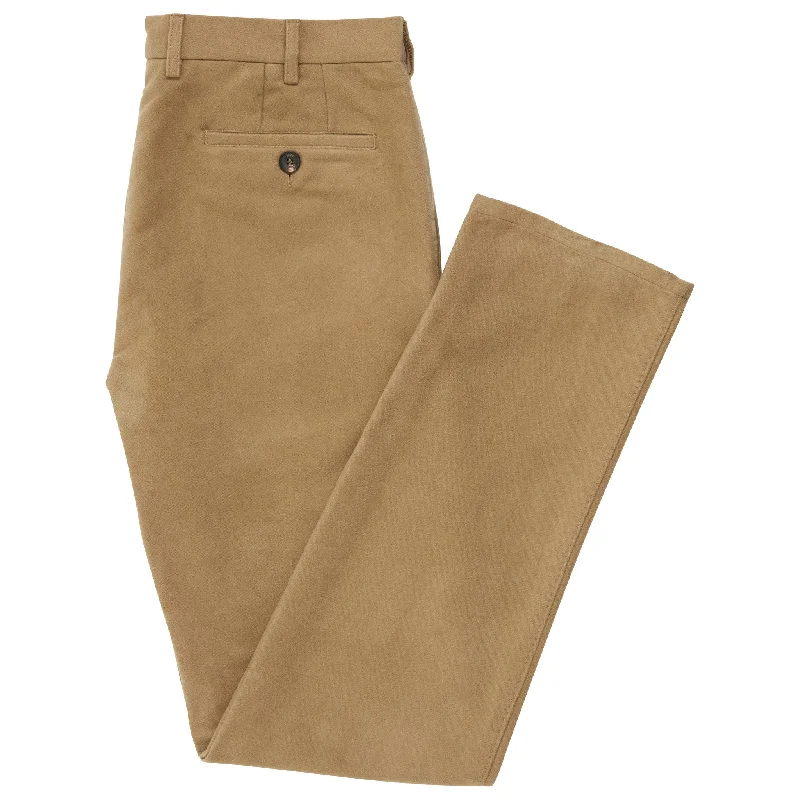 Sporty Cargo Pants-Terrance Taupe Moleskin Trouser