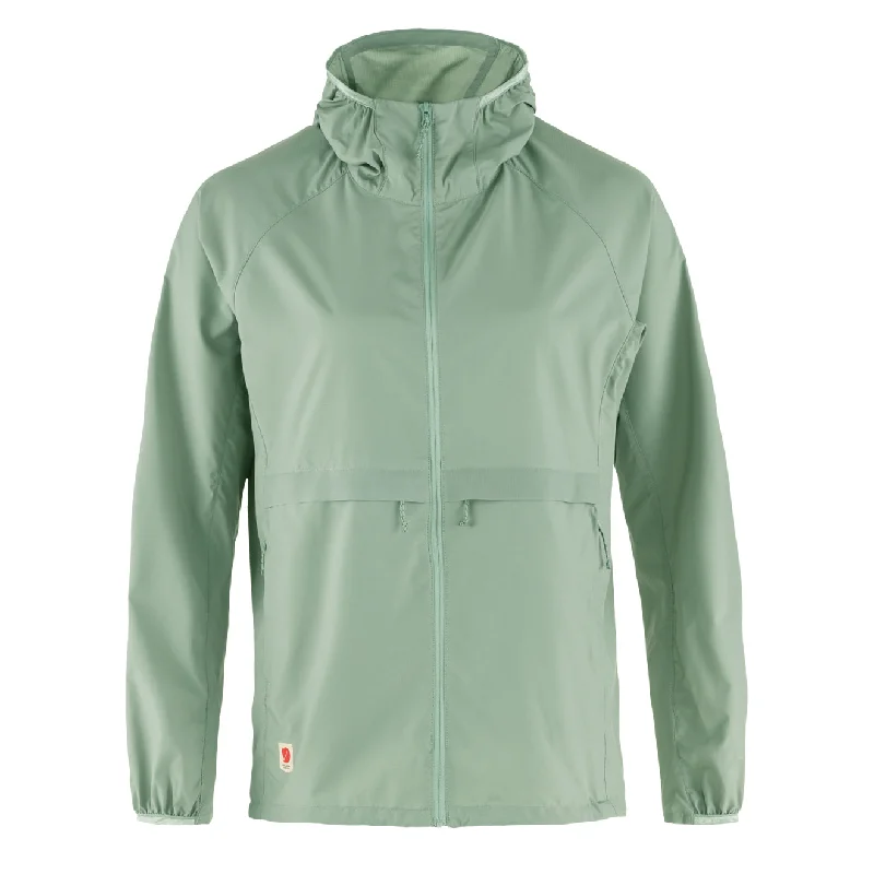 Fashionable Outerwear-Fjallraven Womens High Coast Wind Hoodie Misty Green