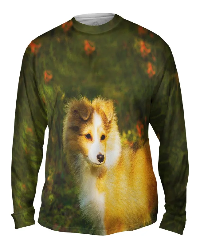 Everyday Long Sleeve-Waggish Sheltie Flowers