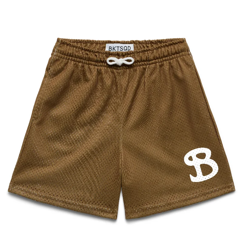 Swim Shorts-MAPLE BROWN SOLID YOUTH SHORTS