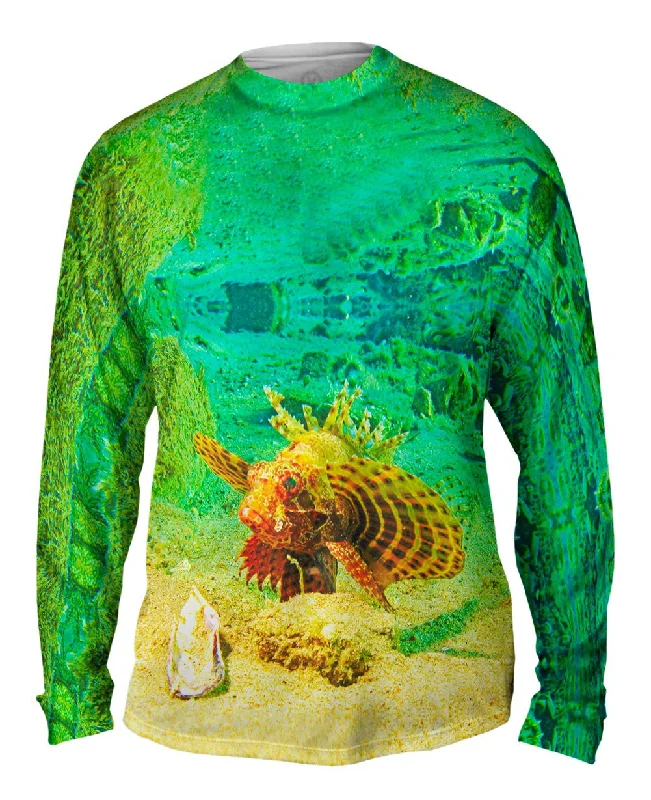 Stretch Fit Long Sleeve-Zebra Dwarf Lionfish Underwater