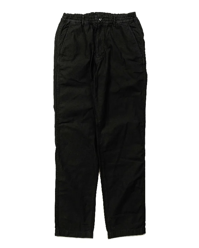 Sporty Pants-Sage de Cret Cotton/Linen Satin Back Crepe Tapered Pants Black