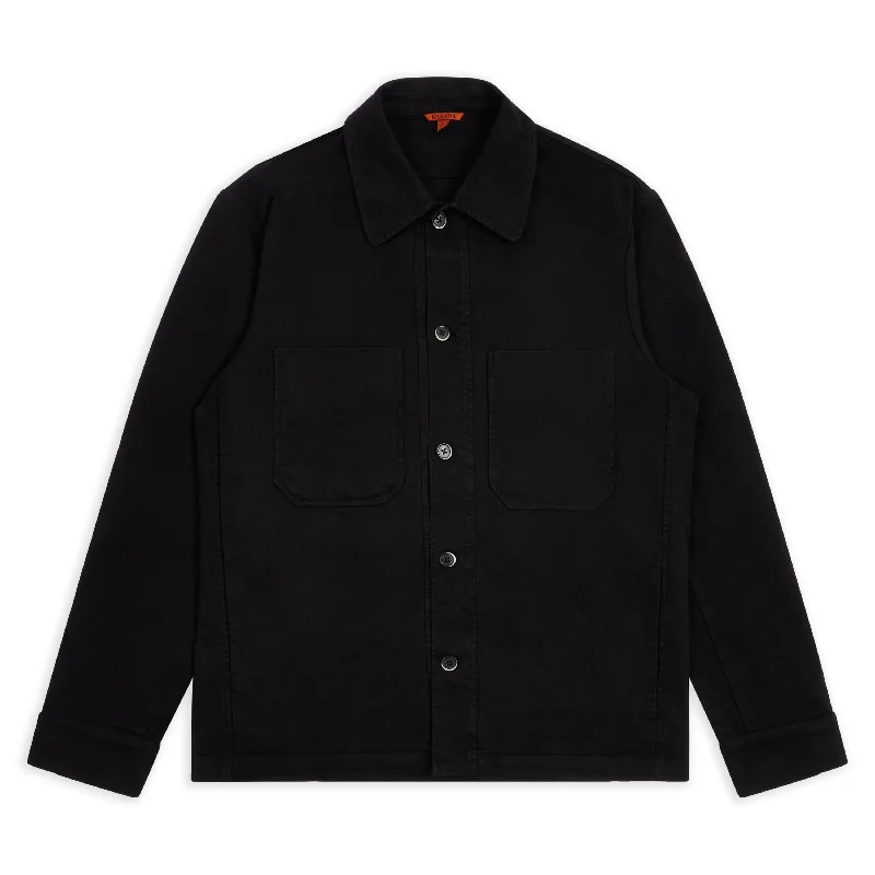 Full Zip Jacket-Capitan Overshirt - Nero