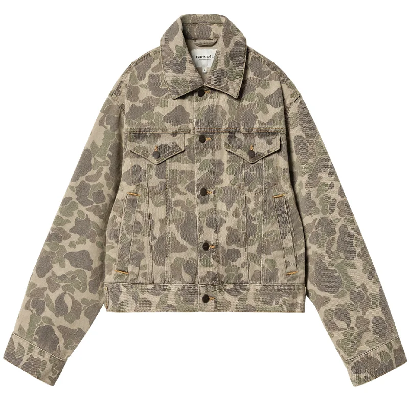 Modern Jacket-Carhartt WIP Womens Duck Orell Jacket Camo Duck / Black Bleached