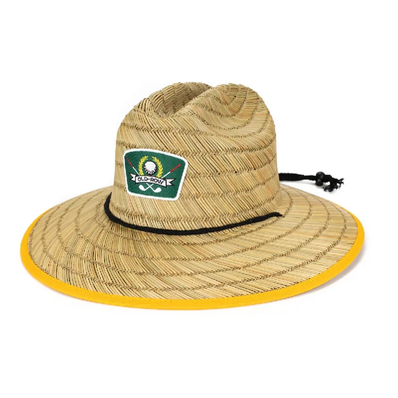 Adjustable Hat-Old Row Golf Straw Lifeguard Hat