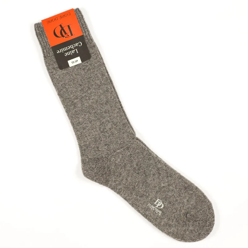 Fashionable Socks-Wool & cashmere socks, heather grey