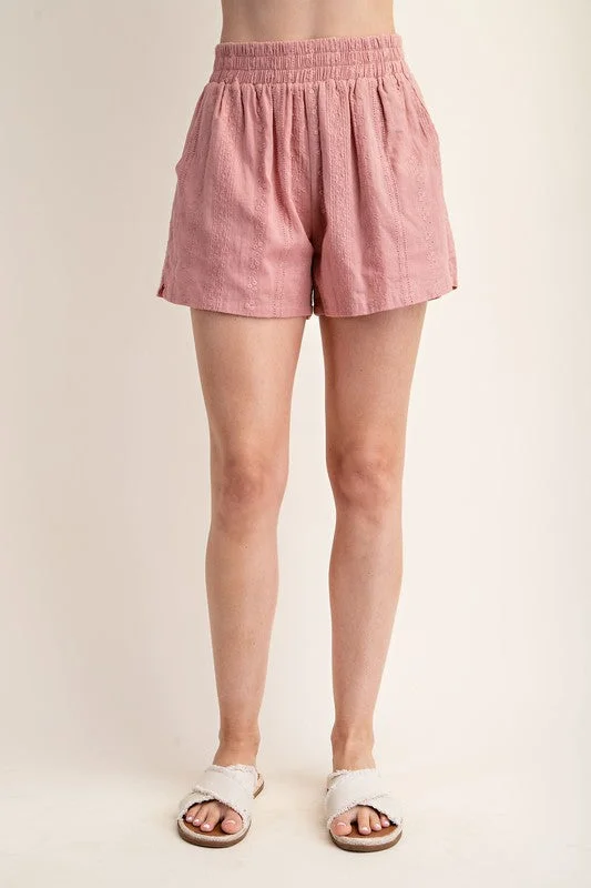 Adventure Shorts-Emily Embroidered Shorts